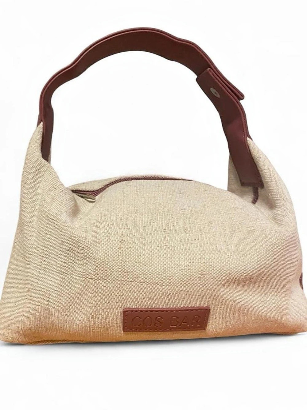 COS BAR Beige Canvas Hobo Bag/makeup bag